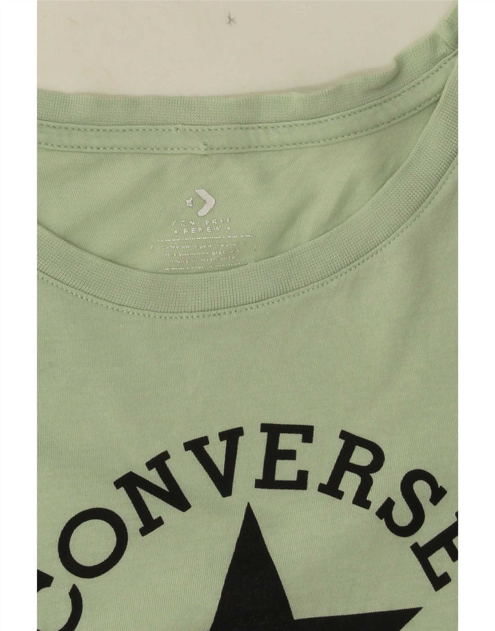 Camiseta feminina Converse com estampa gráfica UK 10 pequena verde