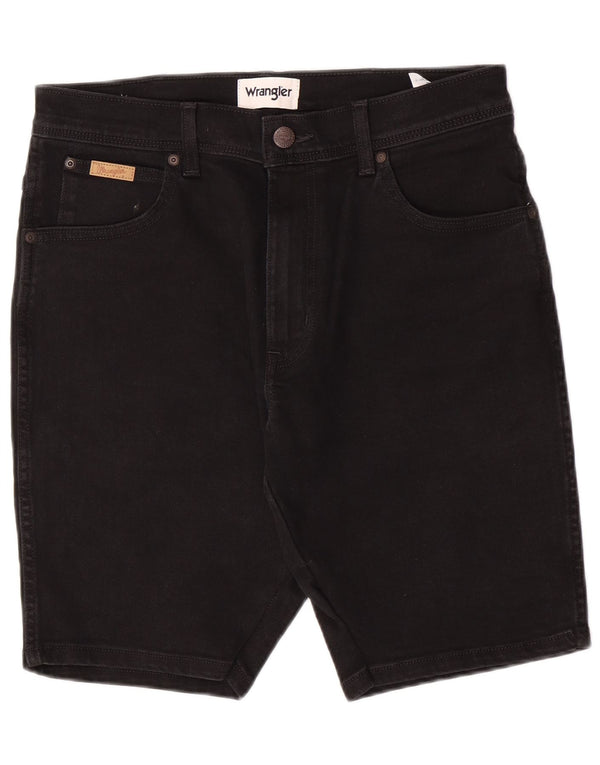 Wrangler Mens Texas Denim Shorts W30 Médio Algodão Preto