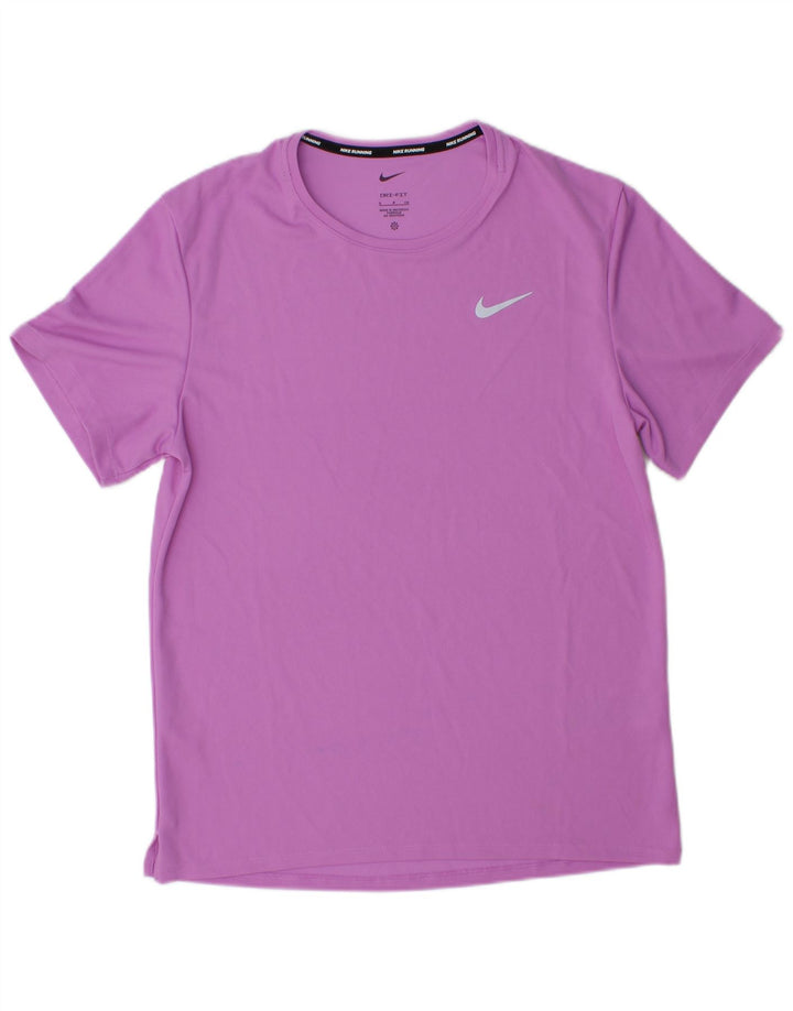 Nike Mens Dri Fit Camiseta Top Pequeno Roxo Poliéster