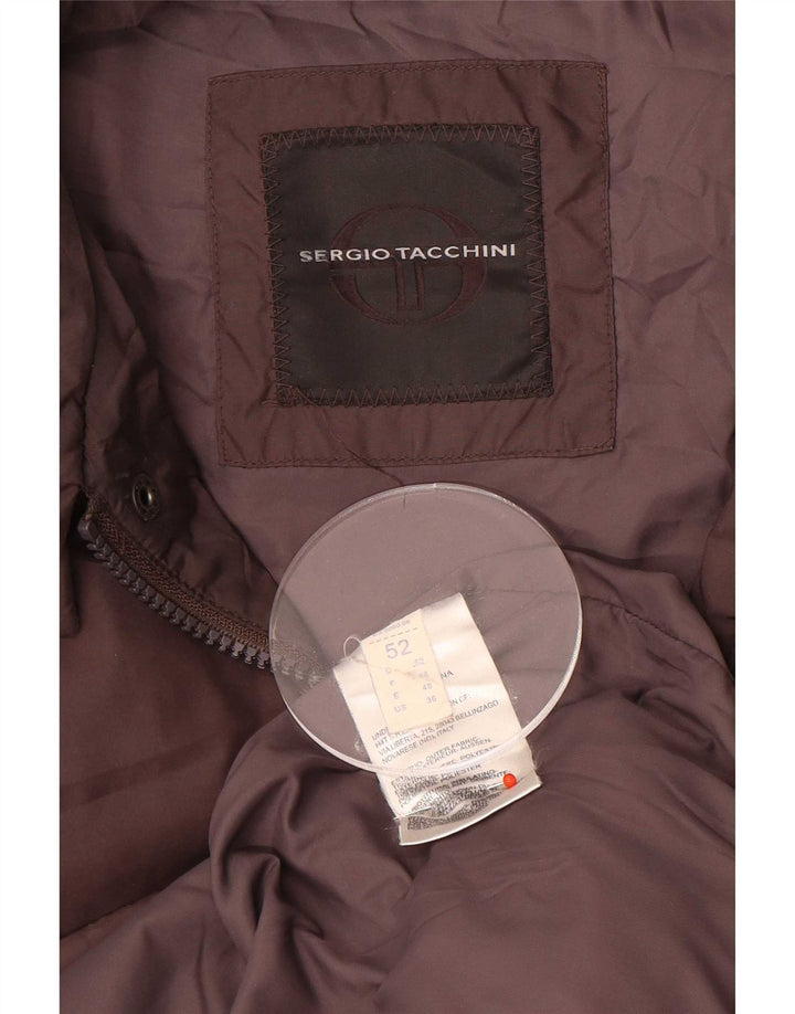 Jaqueta acolchoada masculina Sergio Tacchini IT 52 XL marrom poliamida