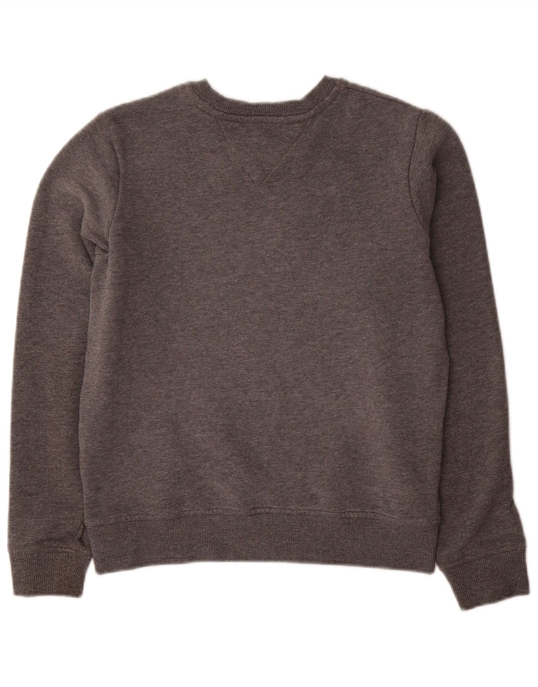 TOMMY HILFIGER Suéter gráfico oversized feminino UK 6 XS cinza