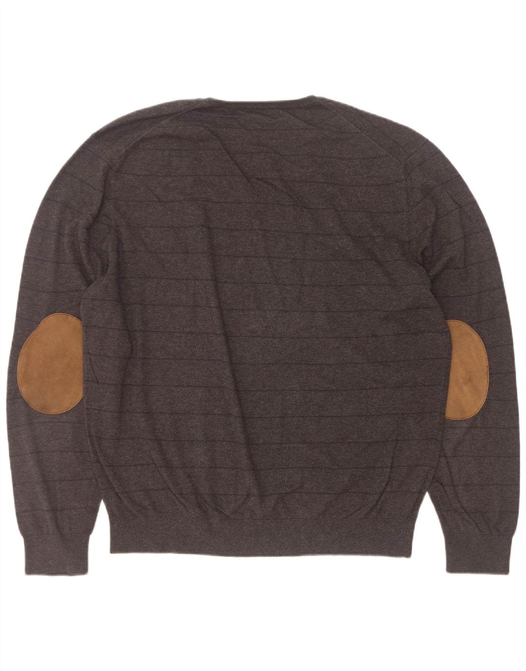 Suéter masculino Massimo Dutti com decote em V 2XL listrado preto