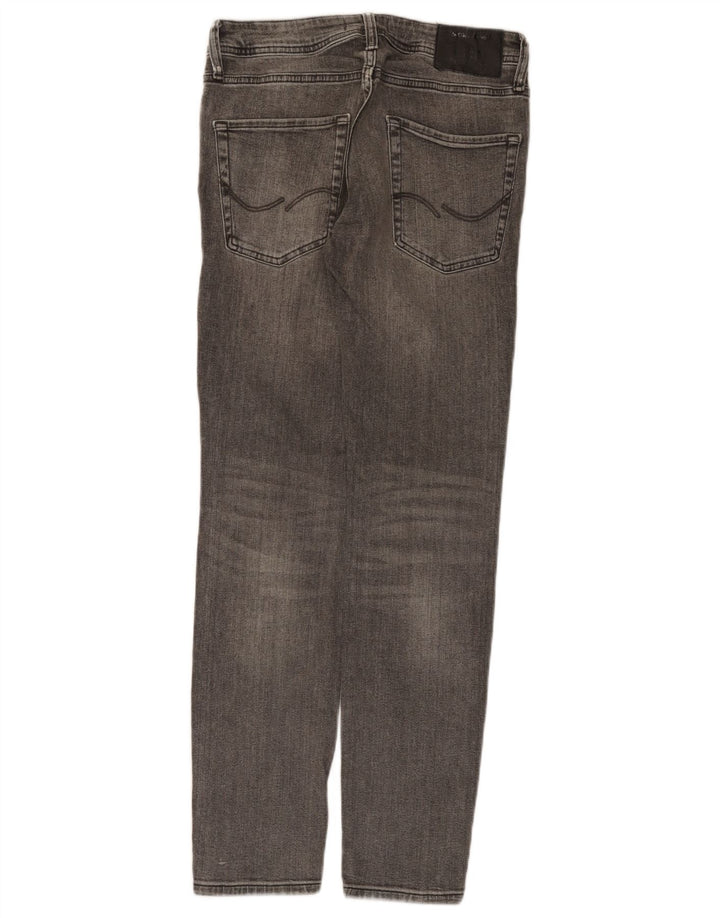 JACK & JONES Calça jeans masculina desgastada W30 L30 algodão cinza