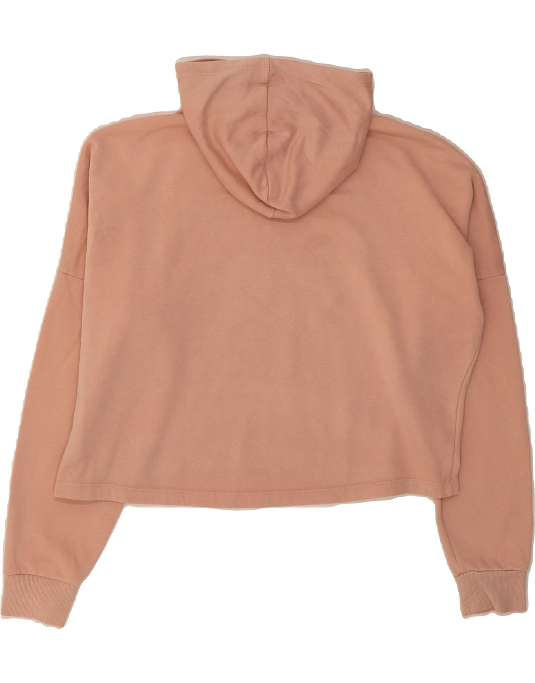 PUMA Girls Oversized Crop Graphic Hoodie Jumper 15-16 Years Beige Cotton Vintage Puma and Second-Hand Puma from Messina Hembry 