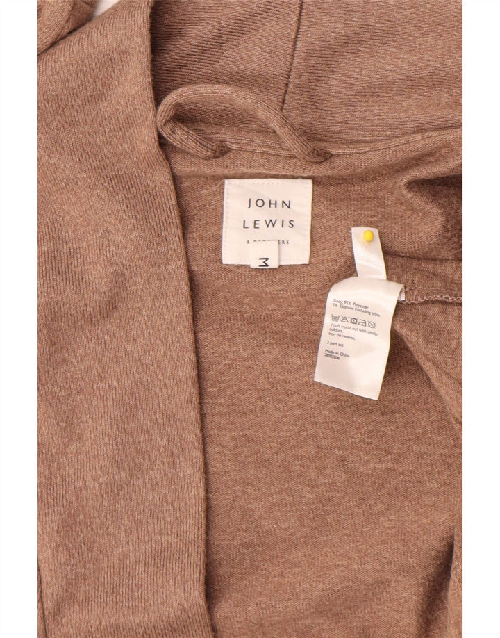 Suéter cardigã feminino John Lewis Longline oversized Reino Unido 14 marrom médio