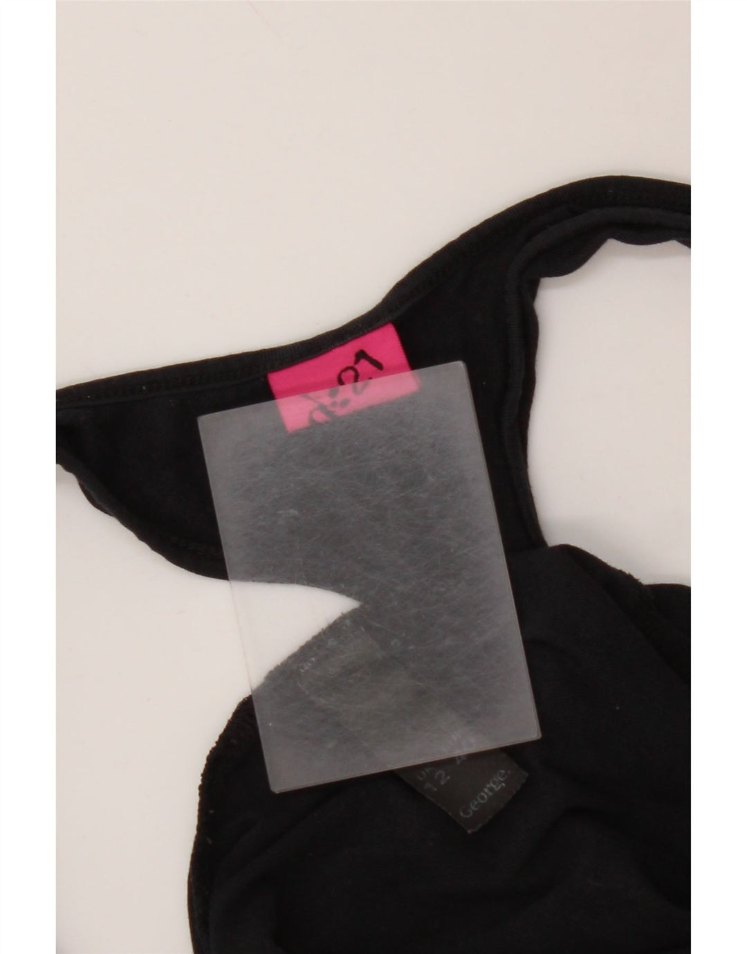 Colete feminino VINTAGE com estampa gráfica UK 12 algodão preto médio