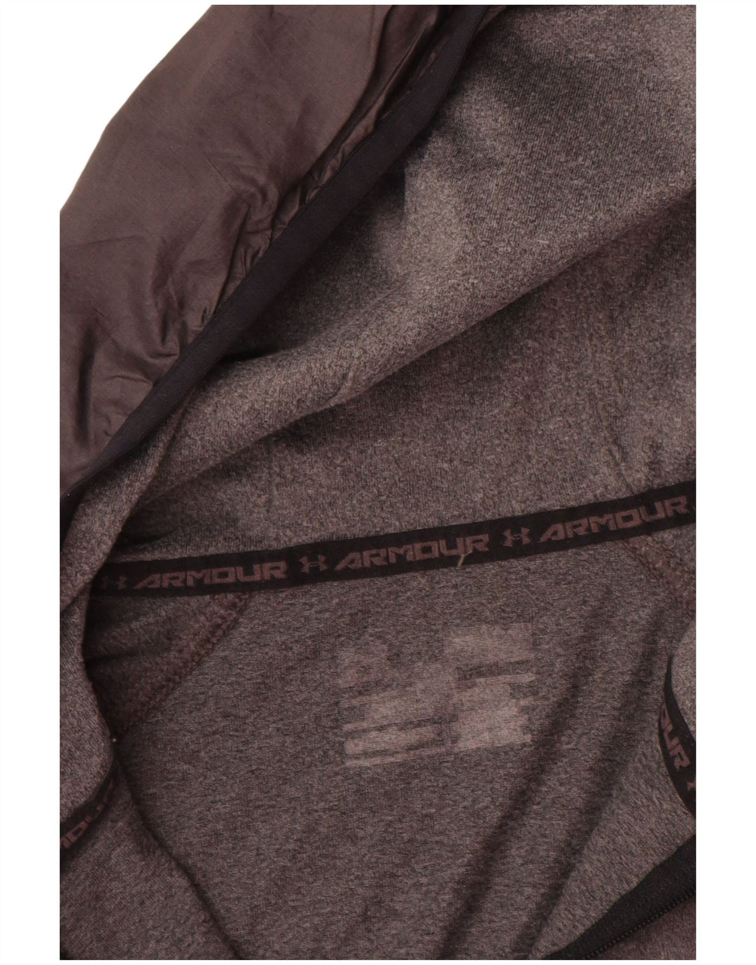 Under Armour masculino pulôver com capuz moletom grande bloco colorido cinza