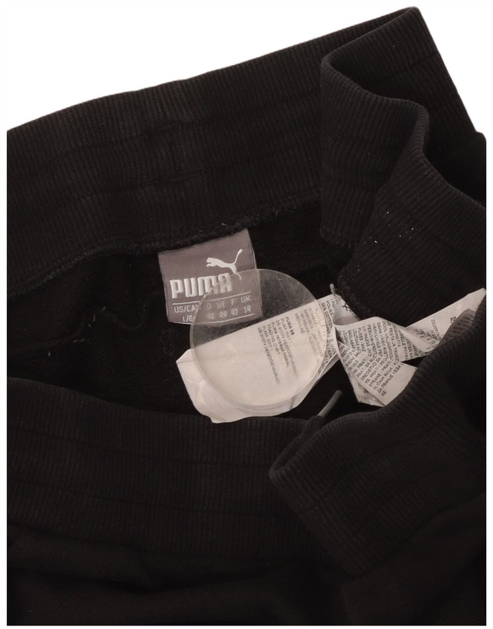 Calça de treino feminina Puma Joggers UK 14 grande poliéster preto