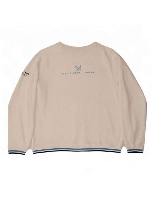 Crew Clothing feminino moletom gráfico jumper Reino Unido 16 grande branco manchado