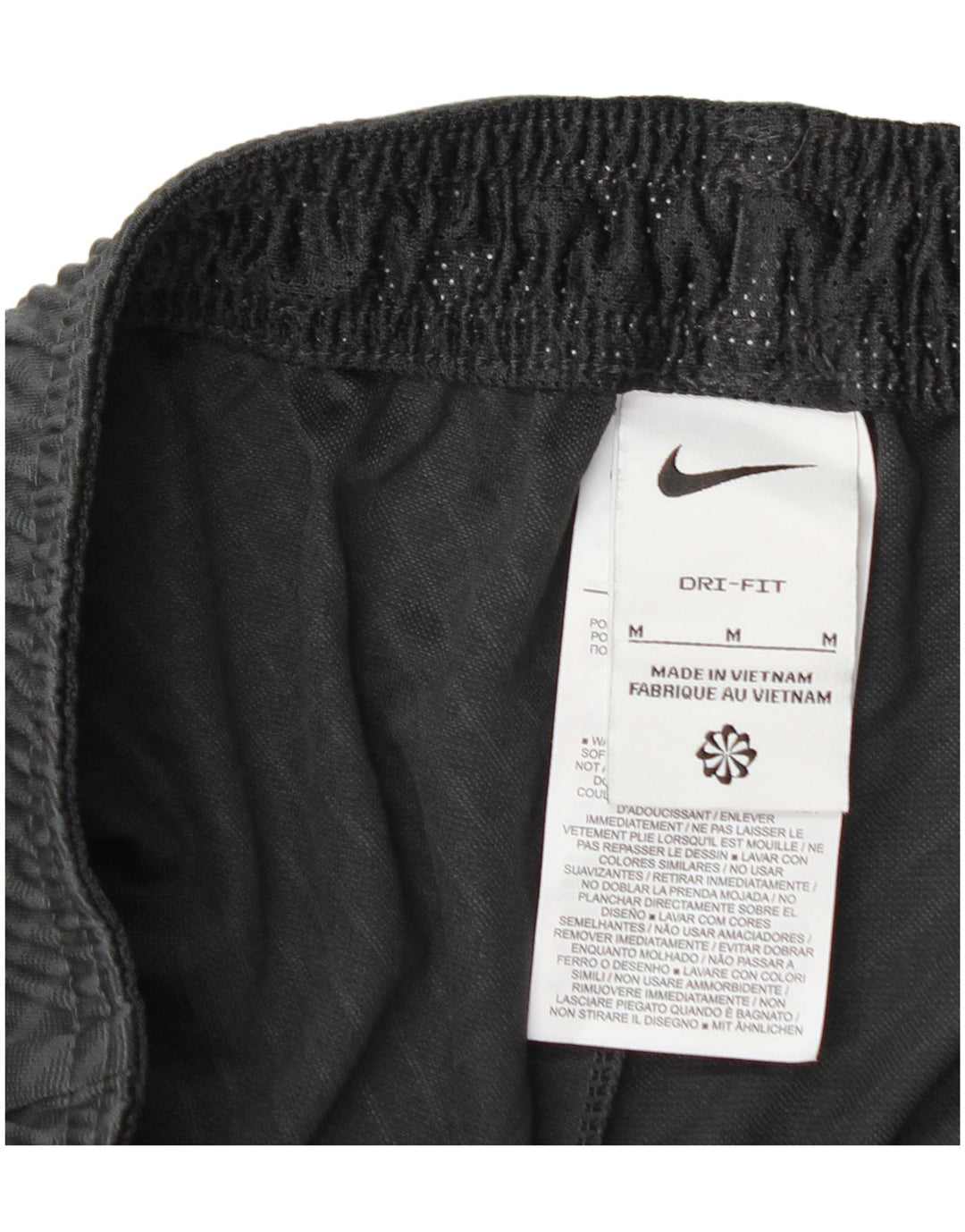 Nike Mens Dri Fit Sport Shorts Médio Preto Geométrico Poliéster
