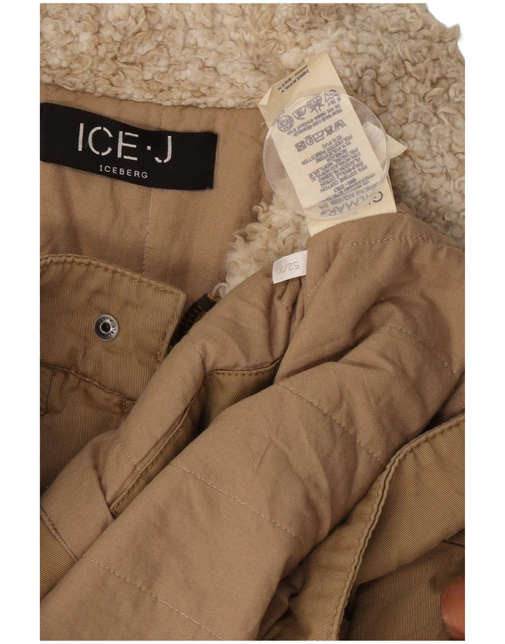 Jaqueta utilitária masculina Iceberg IT 52 XL algodão bege