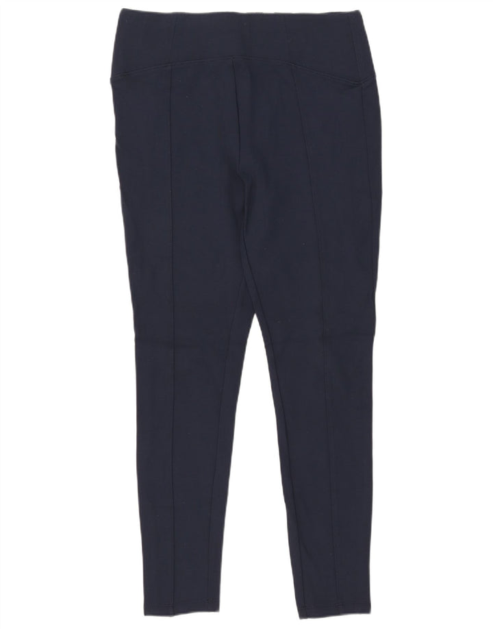 Leggings femininos Marks & Spencer UK 14 grandes viscose azul marinho