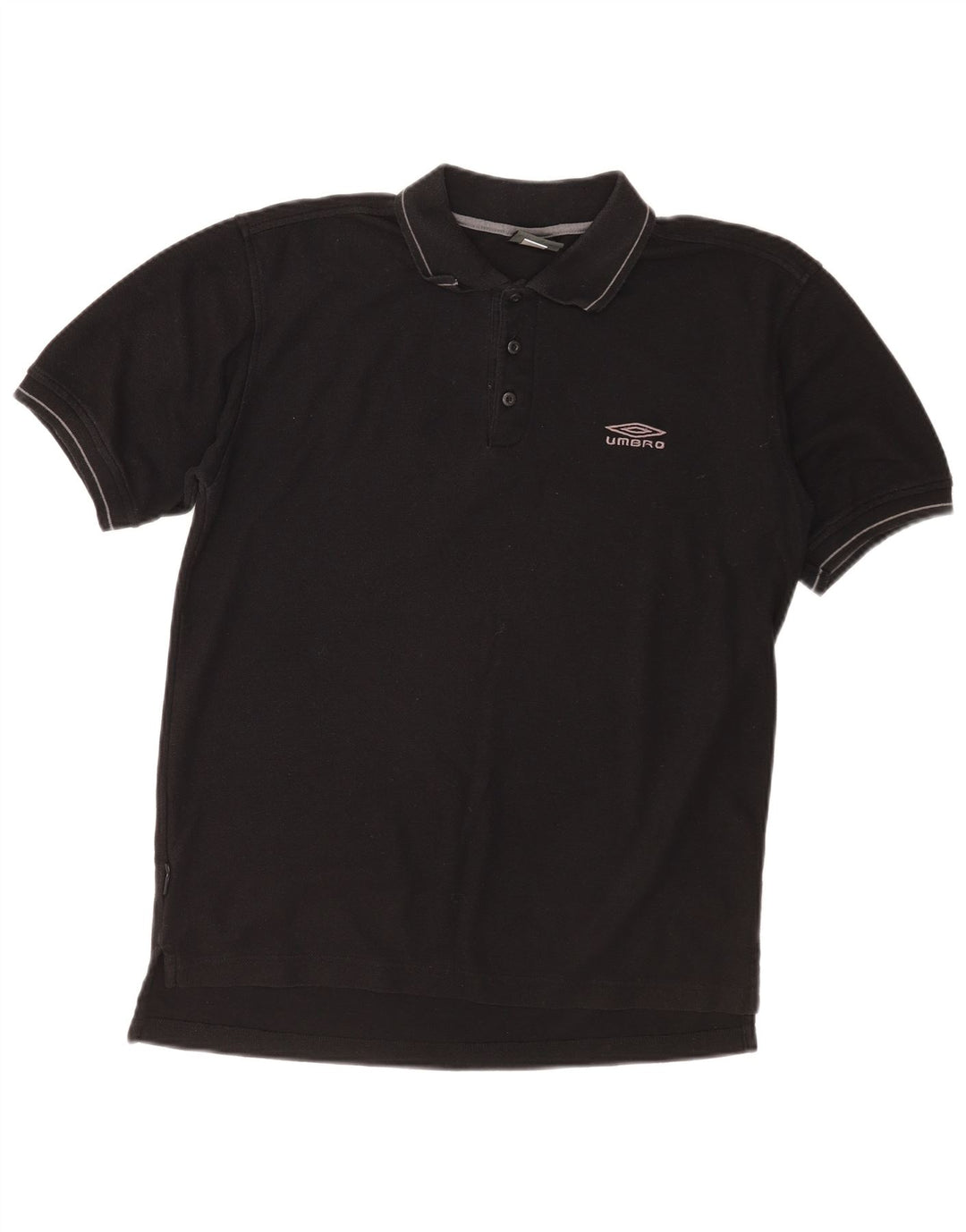 Camisa polo masculina Umbro médio algodão preto