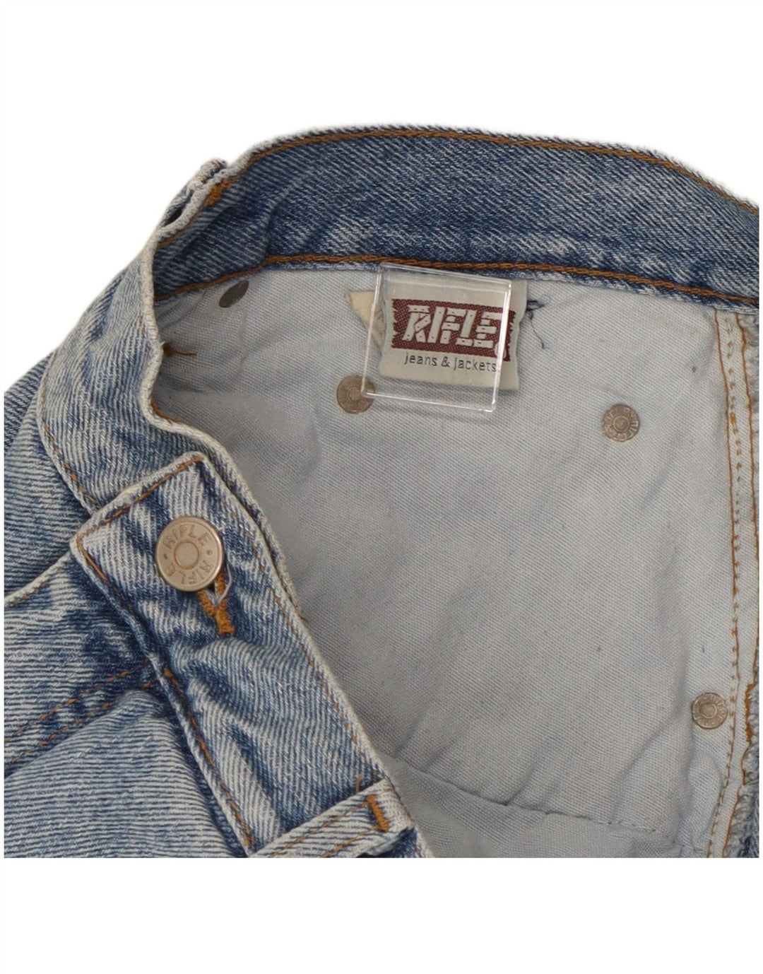 Rifle Mens Straight Jeans W40 L30 Azul Algodão