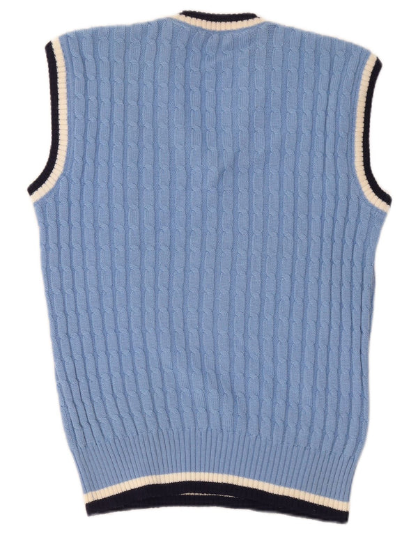 Colete masculino vintage regata pequena azul listrada clássica