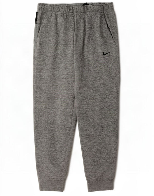 Calça de treino masculina Nike Therma-Fit Joggers XL cinza manchado de poliéster