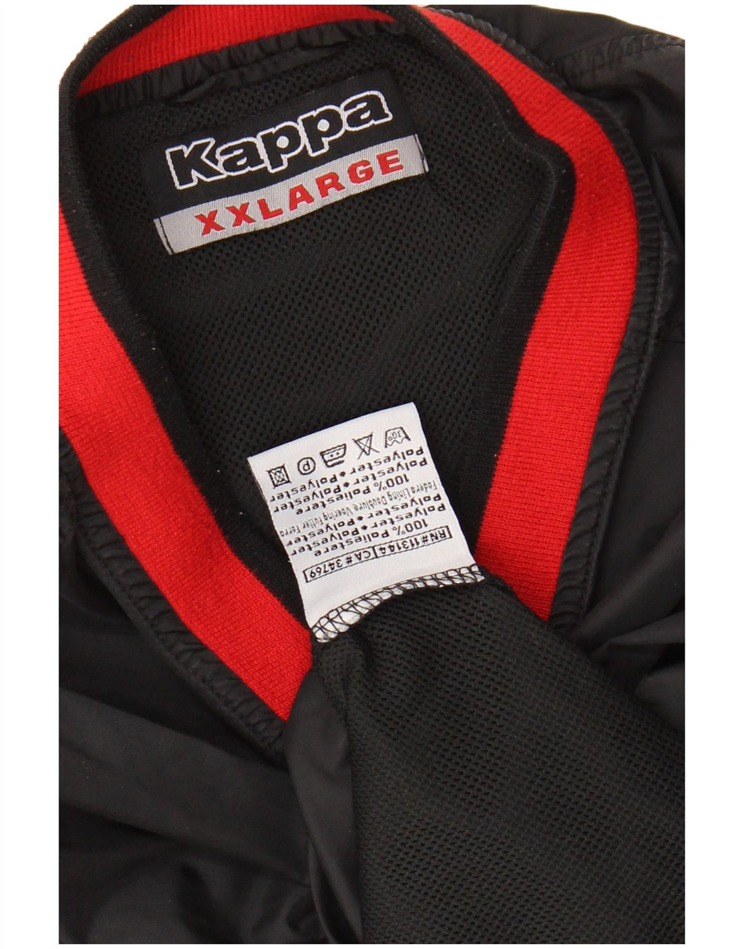 KAPPA Mens Pulôver Treino Top 2XL Preto Colourblock Poliéster