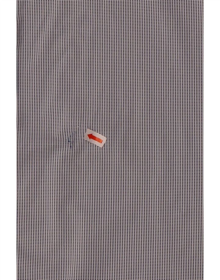 Camisa masculina Hugo Boss Regular Fit tamanho 41 16 grande poliamida manchada azul