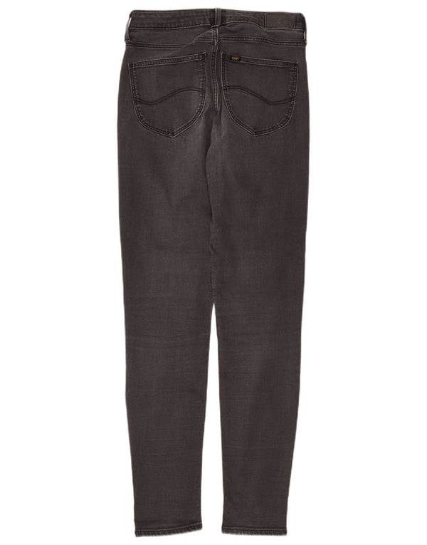 Lee Womens Scarlett High Skinny Jeans W30 L33 Algodão Preto