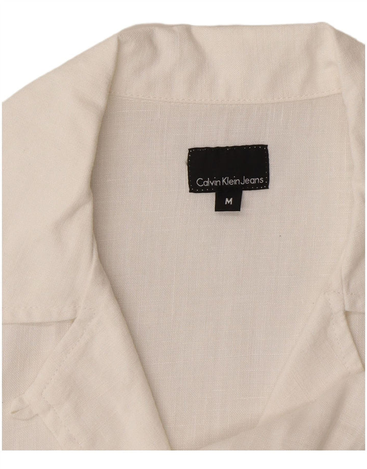 Vestido Calvin Klein Jeans Feminino A-Line UK 14 Médio Branco