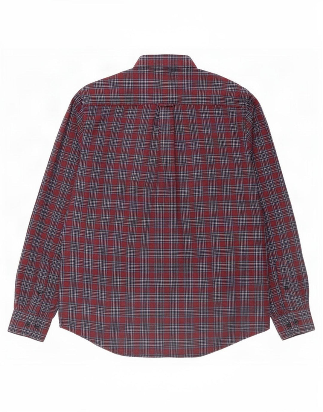 Camisa masculina de flanela James Pringle, poliéster xadrez médio cor de vinho