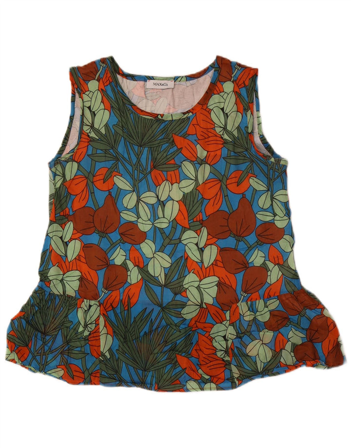Blusa feminina sem mangas Max & Co. UK 10 pequena floral multicolorida