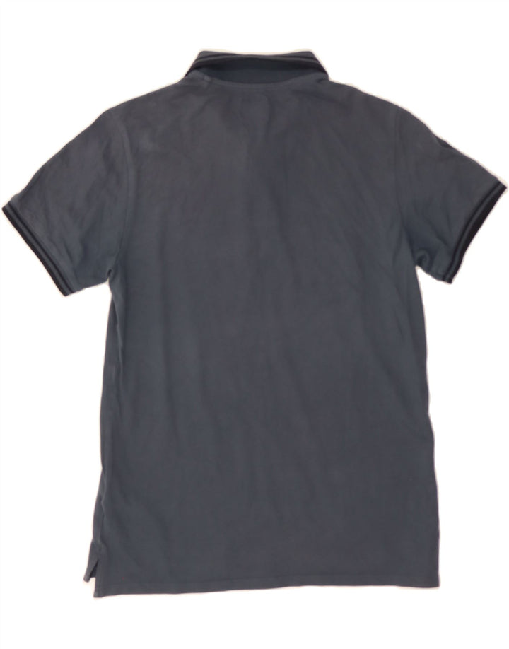 GUESS Mens Polo Shirt Medium Navy Blue Cotton Vintage Guess and Second-Hand Guess from Messina Hembry 