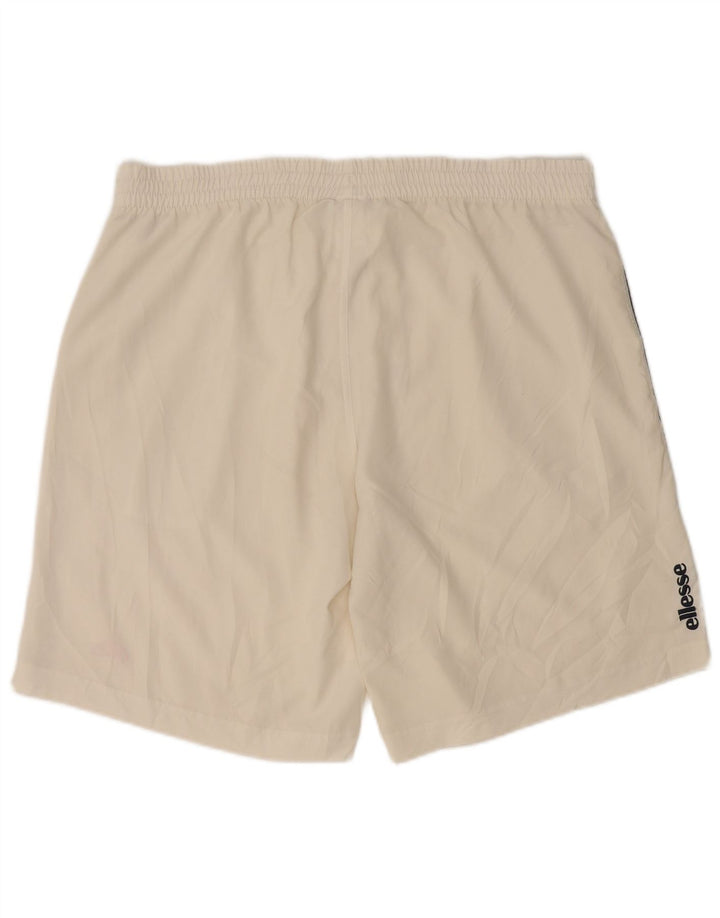 Shorts esportivos masculinos ELLESSE poliéster branco médio