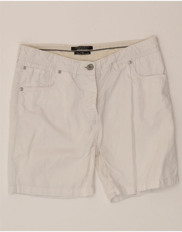 Maison Scotch Shorts feminino casual W27 pequeno algodão branco