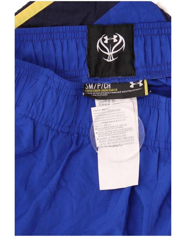 Under Armour Mens Sport Shorts Pequeno Poliéster Azul Colorblock