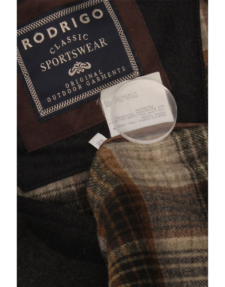 Rodrigo Mens Loose Fit Duffle Coat IT 48 Médio Lã Preta