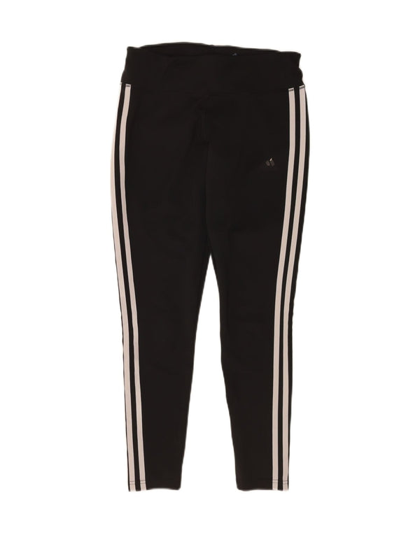 Leggings Femininas Adidas Reino Unido 8-10 W26 L26 Preto Poliéster Esportes