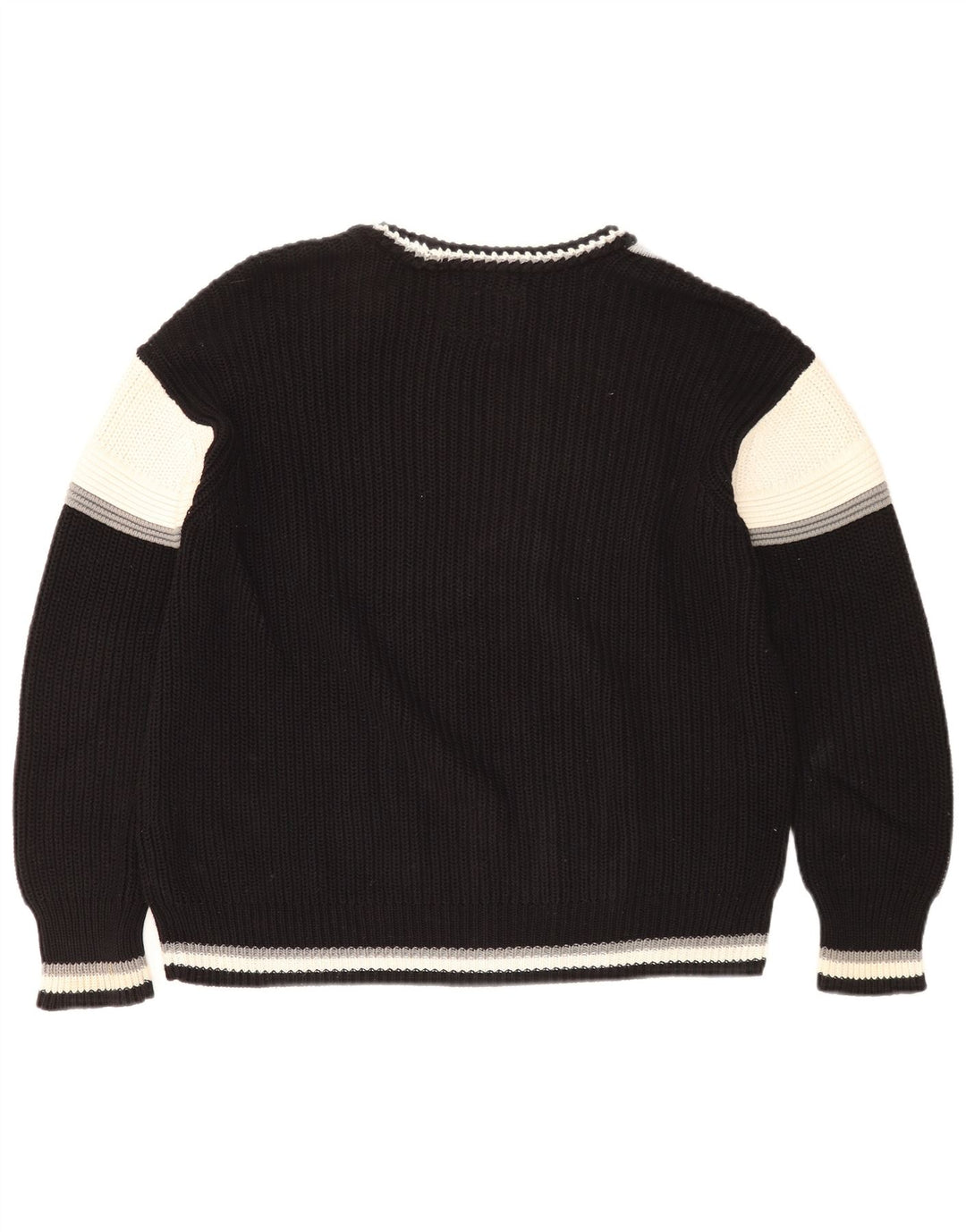 Suéter masculino Superdry com gola redonda e gola redonda médio preto colorblock