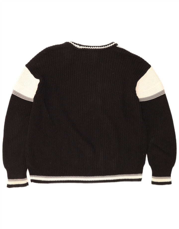 Suéter masculino Superdry com gola redonda e gola redonda médio preto colorblock