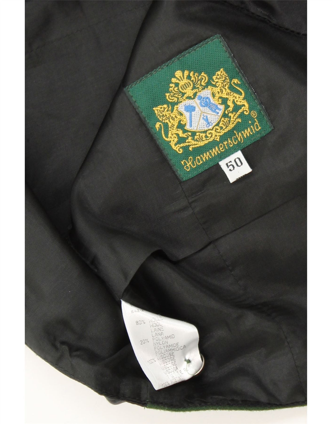 Colete masculino HAMMERSCHMID EU 50 lã verde médio