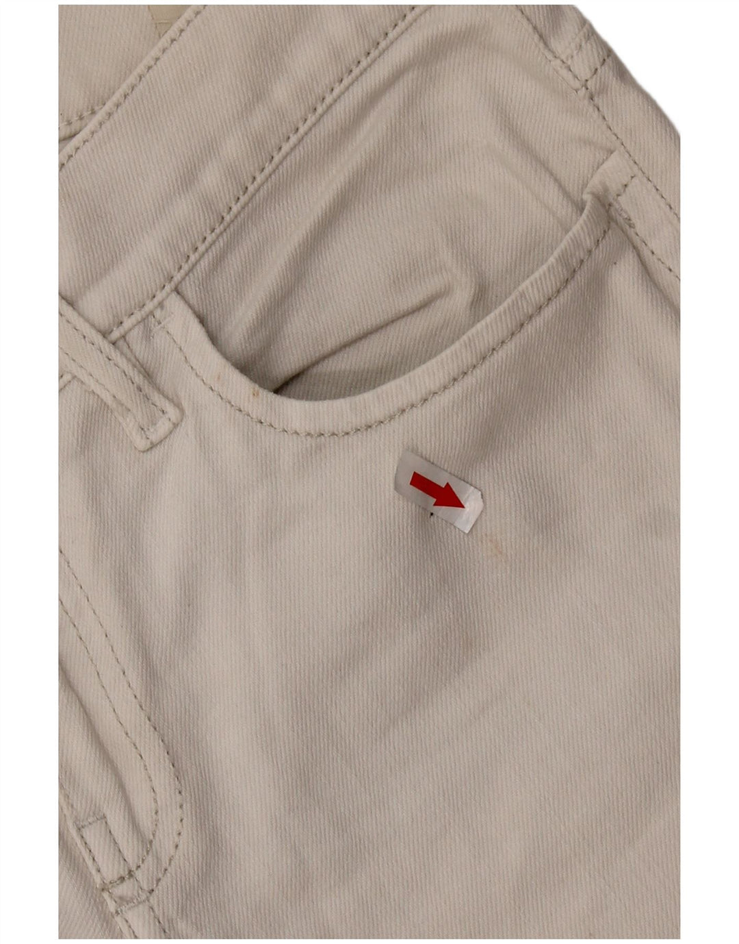 DIESEL Calça jeans feminina Liv Slim Straight W27 L24 algodão branco