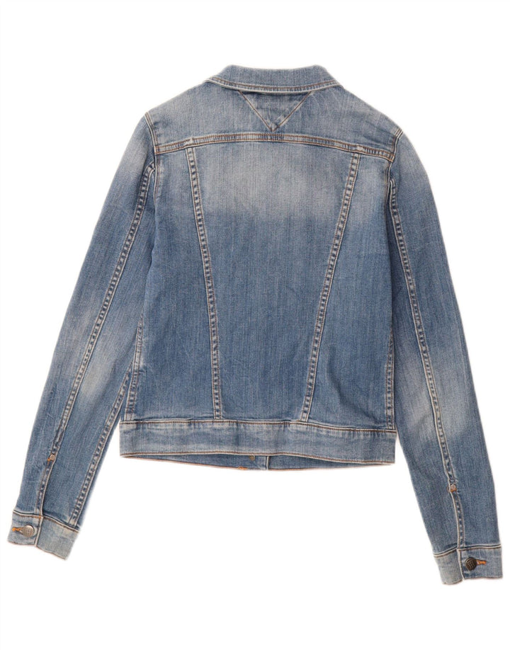 Jaqueta jeans feminina Tommy Hilfiger curta EUA 4 algodão azul pequeno