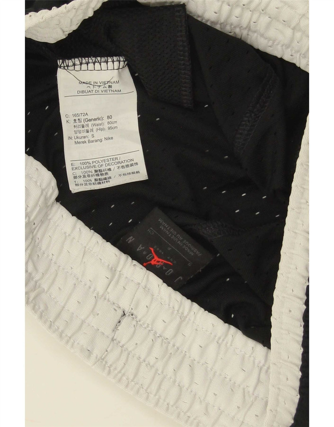 Shorts esportivos gráficos Jordan Dri Fit masculino pequeno preto colorblock poliéster
