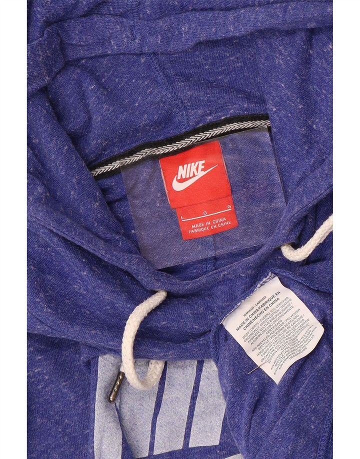 Jumper com capuz gráfico feminino NIKE UK 16 grande poliéster manchado roxo