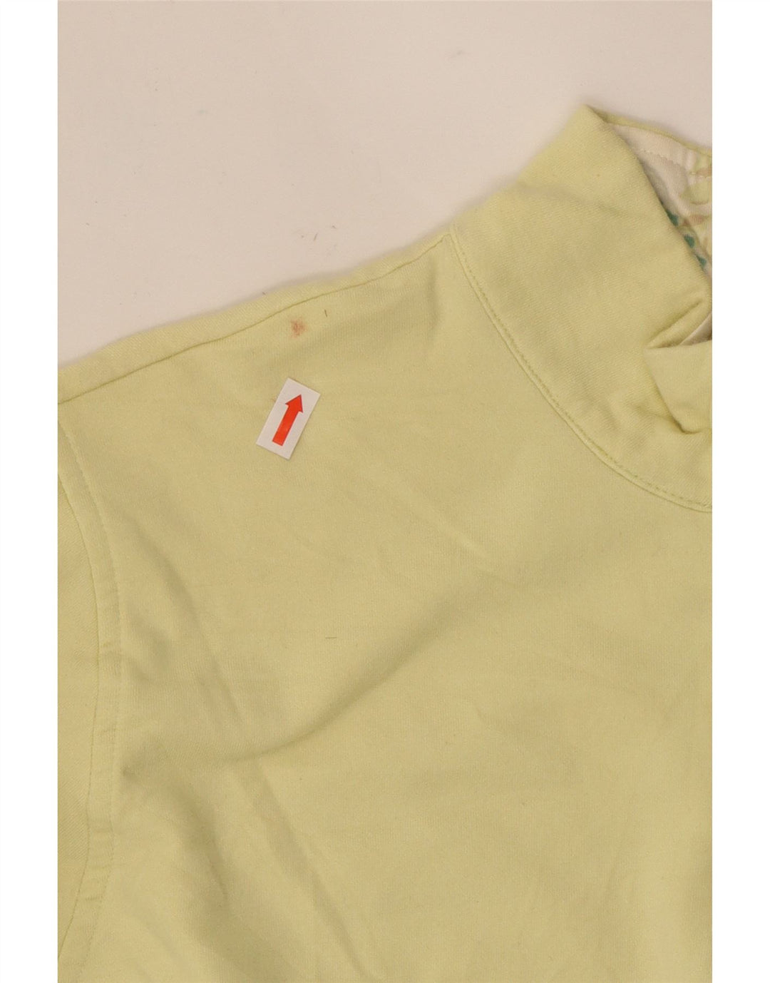 EDDIE BAUER Womens Zip Neck Sweatshirt Jumper UK 18 XL Yellow Cotton Vintage Eddie Bauer and Second-Hand Eddie Bauer from Messina Hembry 