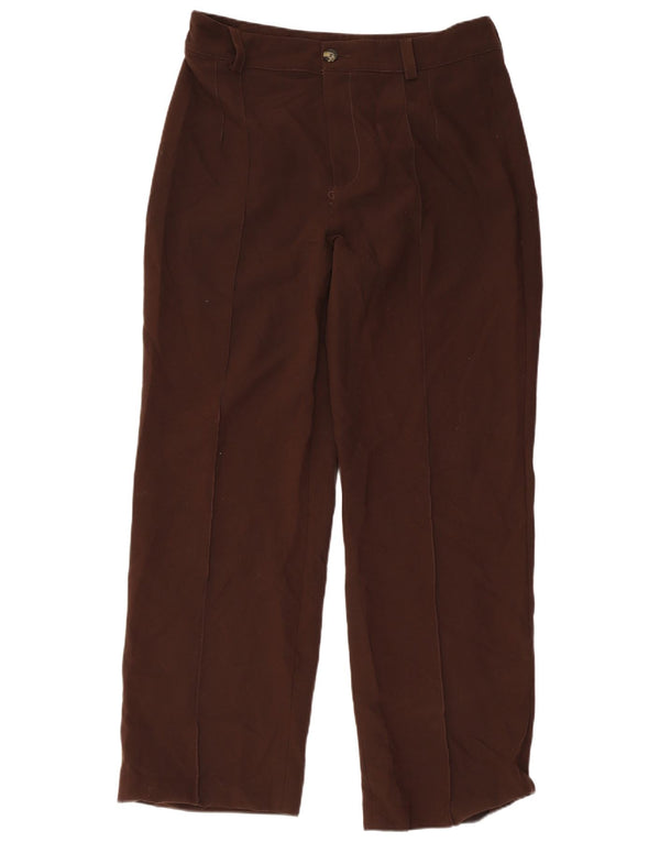 Calça feminina reta casual Zara XL W32 L32 marrom