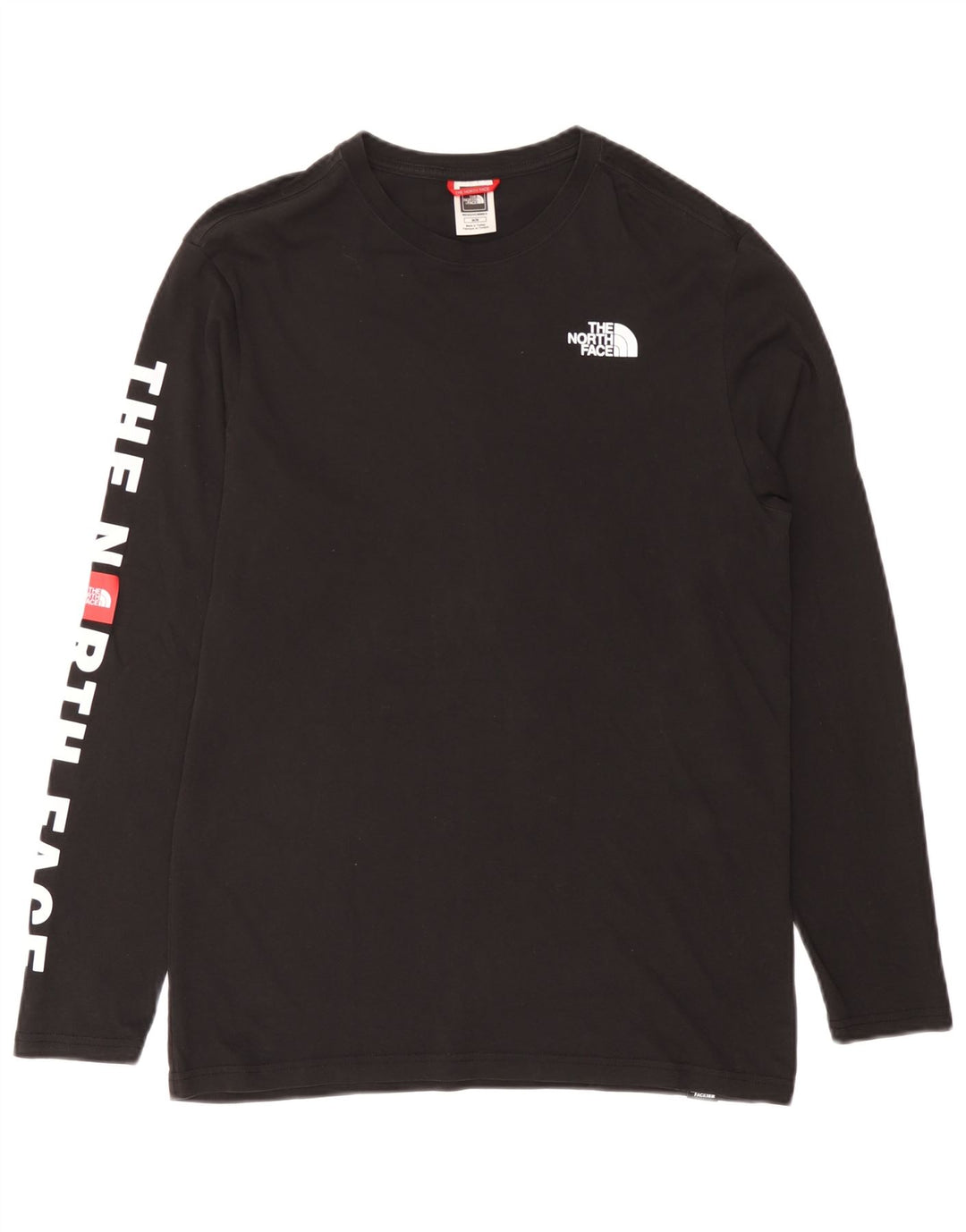 Top gráfico masculino The North Face manga comprida algodão preto médio