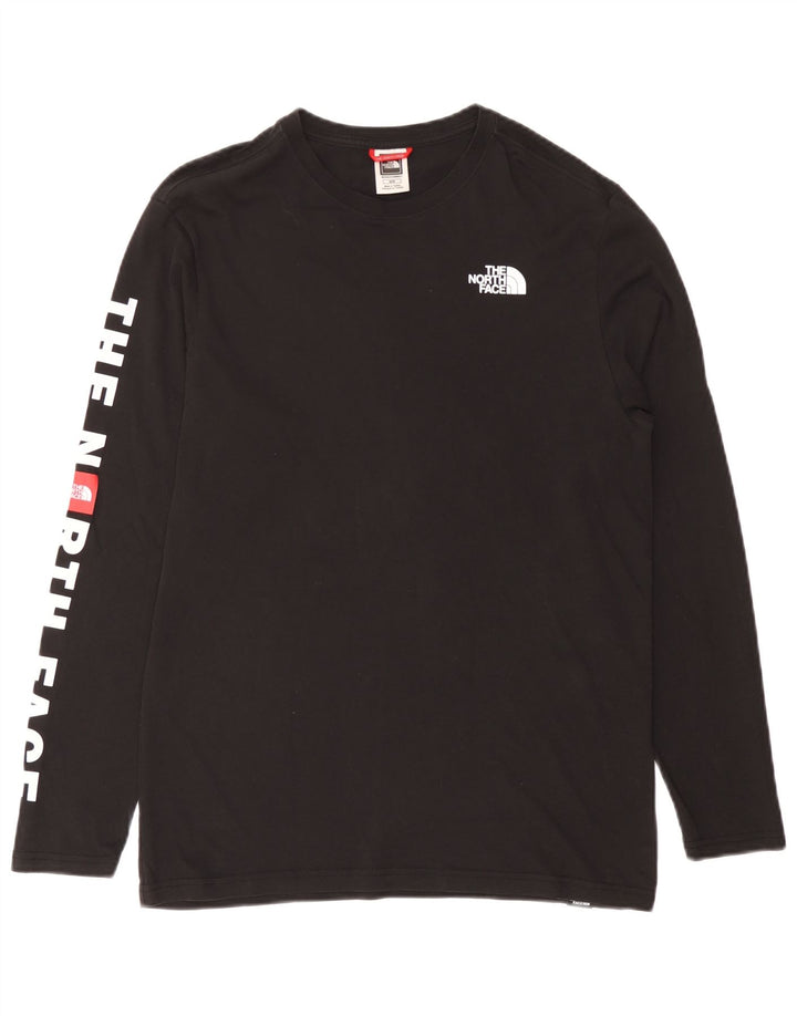 Top gráfico masculino The North Face manga comprida algodão preto médio