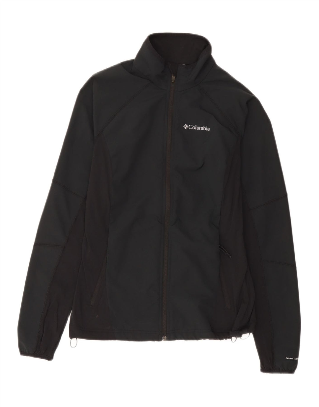 Columbia Womens Omni-Shield Rain Jacket UK 12 Médio Preto Poliéster