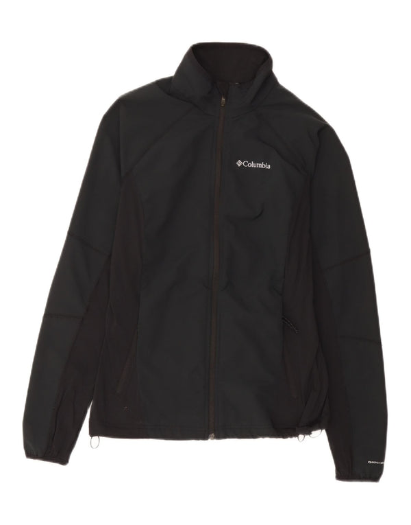 Columbia Womens Omni-Shield Rain Jacket UK 12 Médio Preto Poliéster