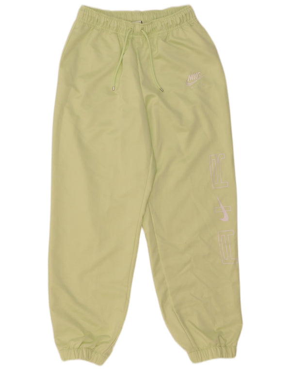 Calça esportiva feminina Puma Graphic Joggers UK 8 pequena verde poliéster