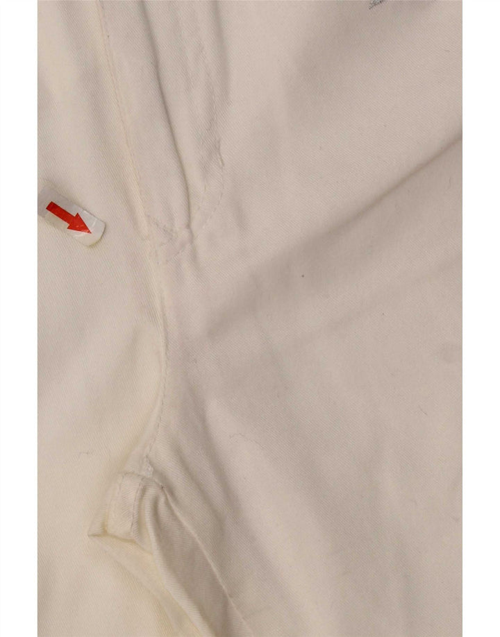 Calça capri feminina de cintura alta Roccobarocco IT 44 médio W26 L22 branca