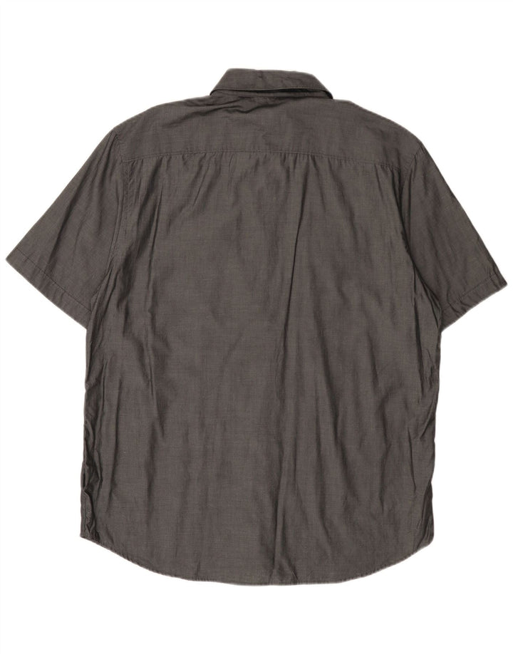CALVIN KLEIN Camisa masculina de manga curta grande algodão cinza