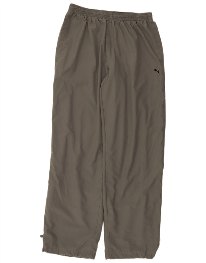Calça de treino masculina Puma grande poliéster cinza