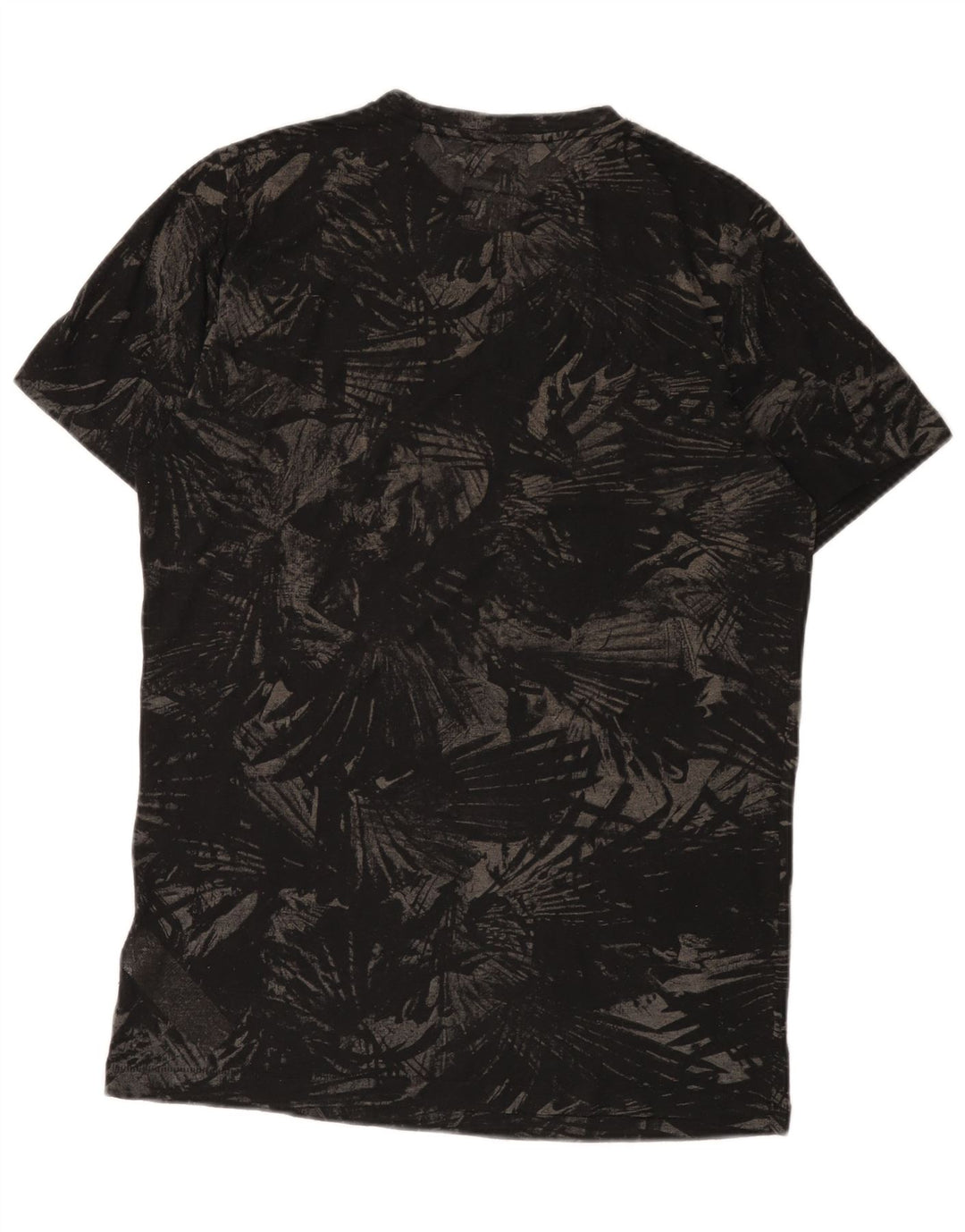 Diesel Camiseta Masculina Top Grande Poliéster Floral Preto